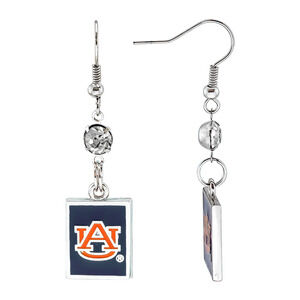 Auburn Tigers Women's Square Dangle Earrings, Fish Hook, NCAA